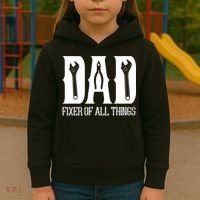 Dad Fixer Of All Things Funny Tools Dad Gifts Kids Hoodie thumb 3