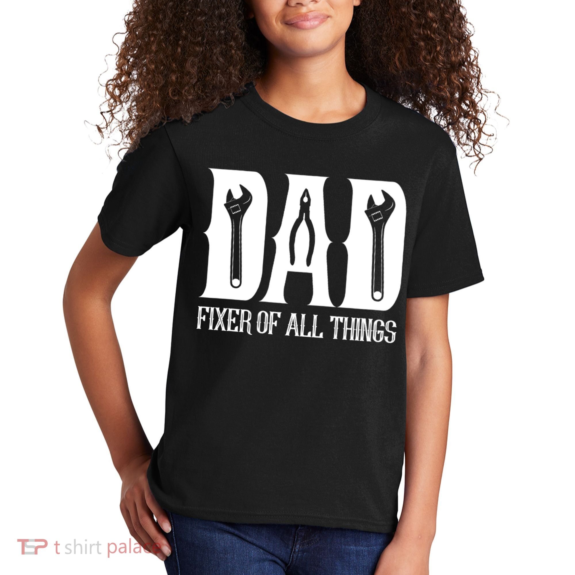 Dad Fixer Of All Things Funny Tools Dad Gifts Kids T-Shirt