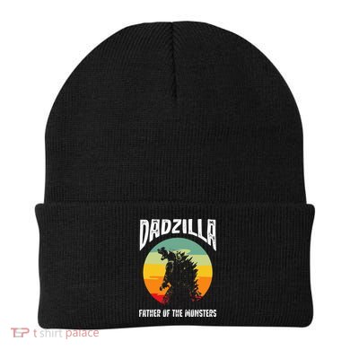 Dadzilla Father Of The Monsters Retro Vintage Sunset Beanie