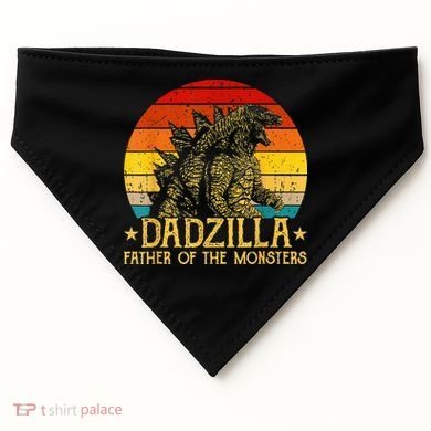 Dadzilla Father Of The Monsters Retro USA-Made Doggie Bandana