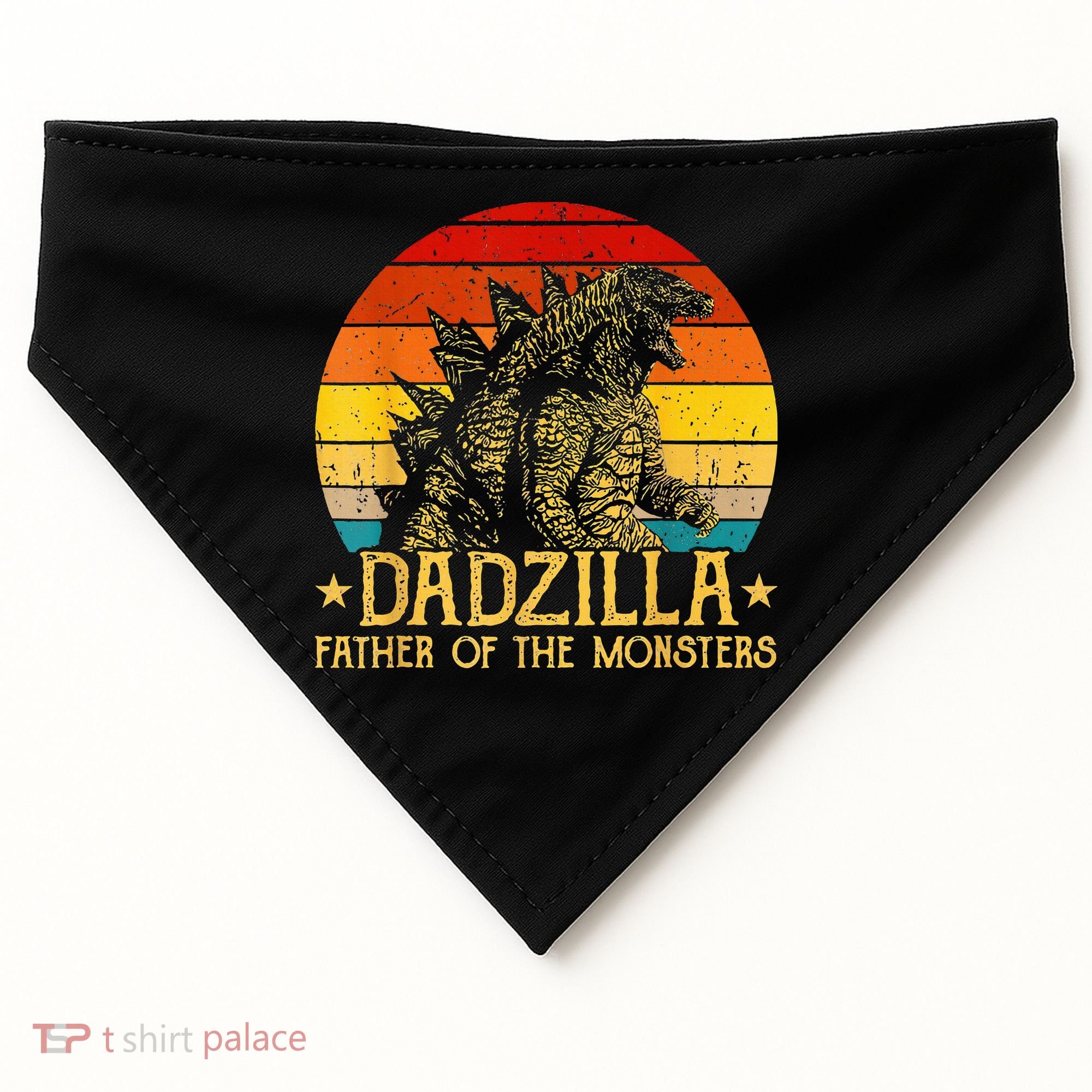 Dadzilla Father Of The Monsters Retro USA-Made Doggie Bandana