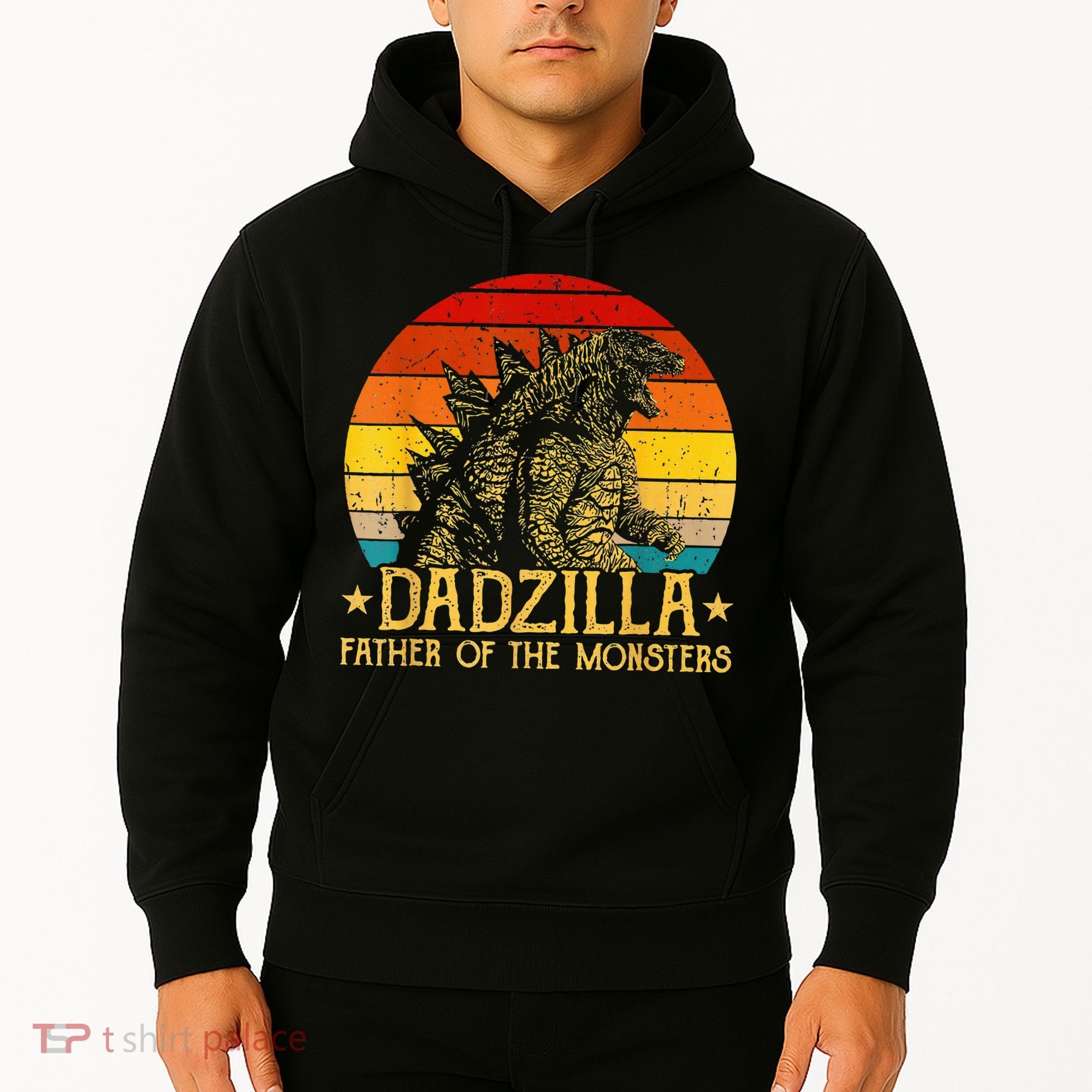 Dadzilla Father Of The Monsters Retro Hoodie