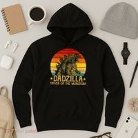 Dadzilla Father Of The Monsters Retro Hoodie thumb 3