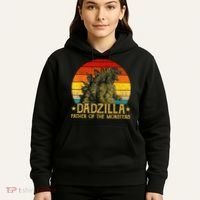 Dadzilla Father Of The Monsters Retro Hoodie thumb 5