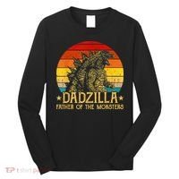 Dadzilla Father Of The Monsters Retro Long Sleeve Shirt thumb 0