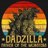 Dadzilla Father Of The Monsters Retro Apron thumb 3