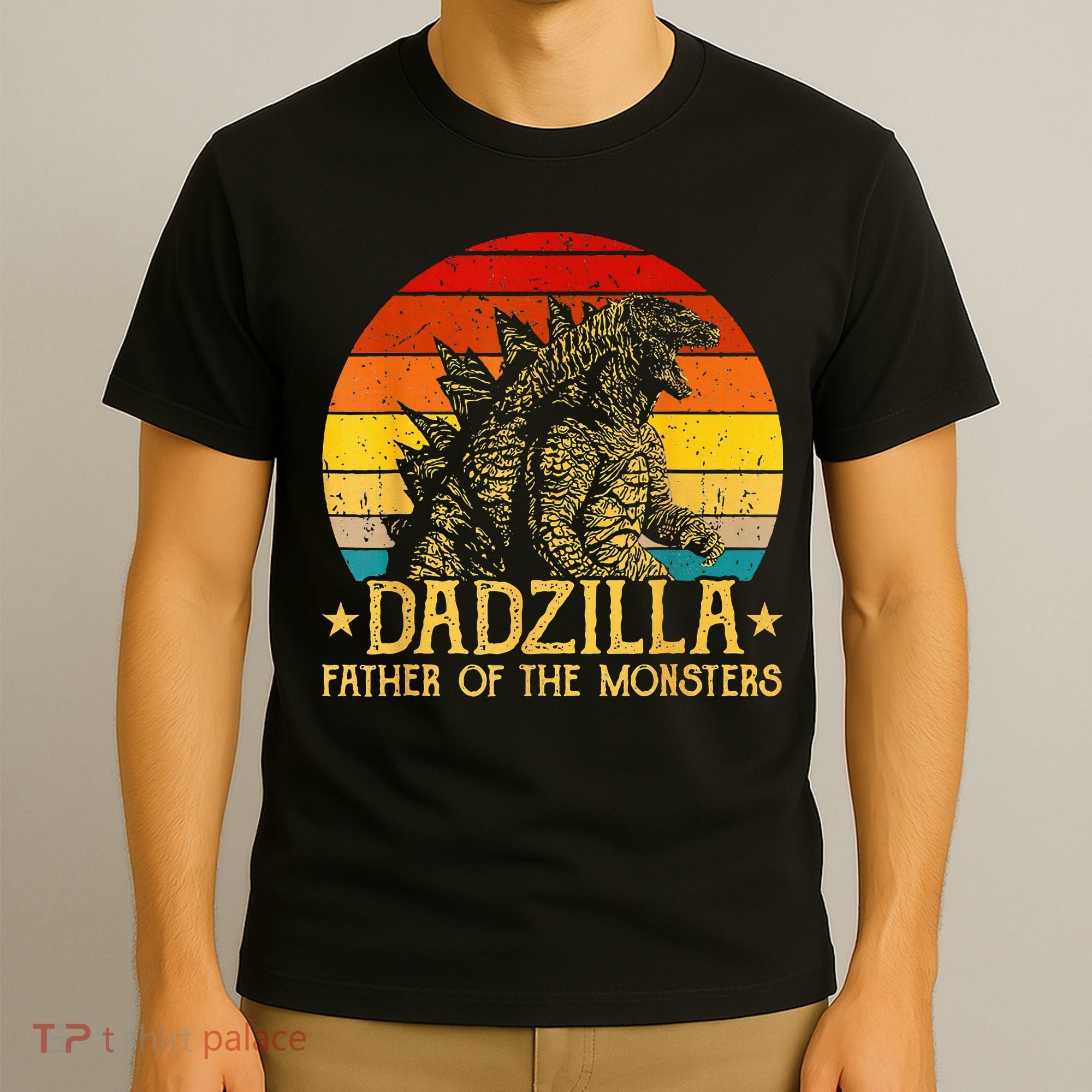 Dadzilla Father Of The Monsters Retro T-Shirt