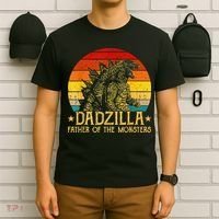 Dadzilla Father Of The Monsters Retro T-Shirt thumb 6