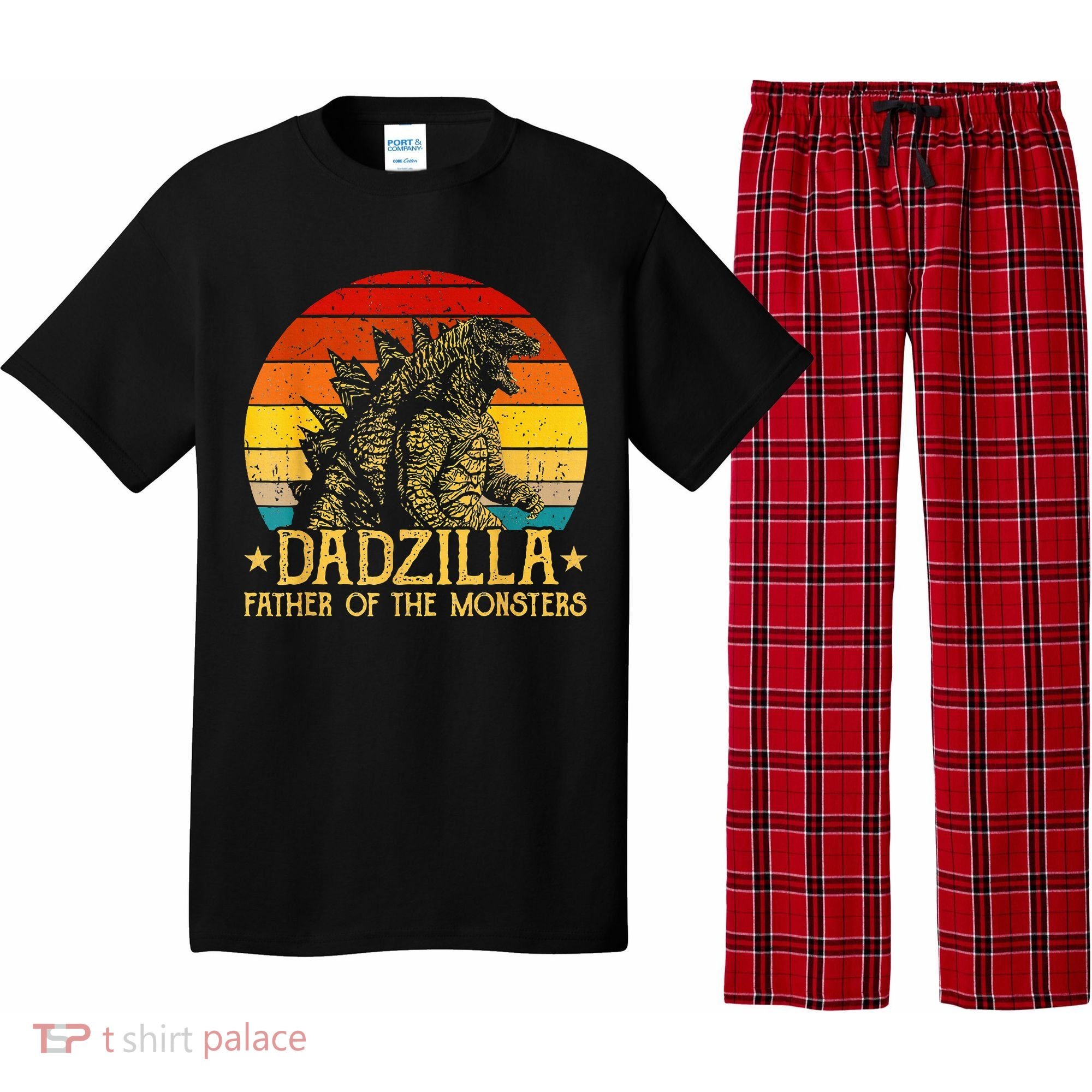Dadzilla Father Of The Monsters Retro Pajama Set