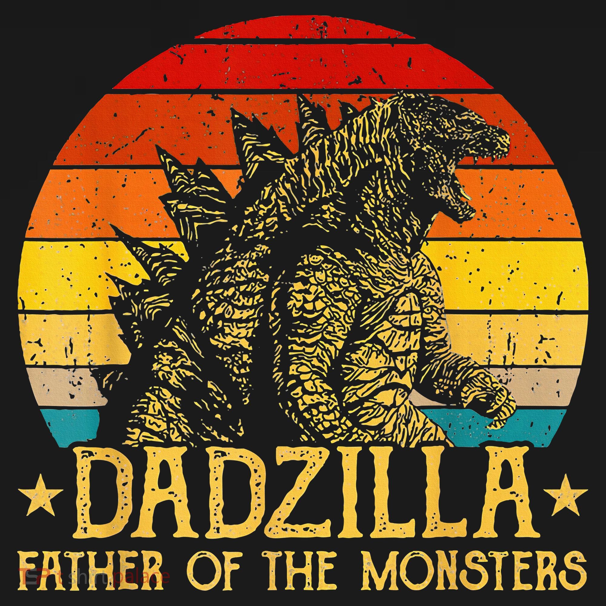 Dadzilla Father Of The Monsters Retro Mousepad