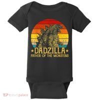 Dadzilla Father Of The Monsters Retro Baby Bodysuit thumb 0