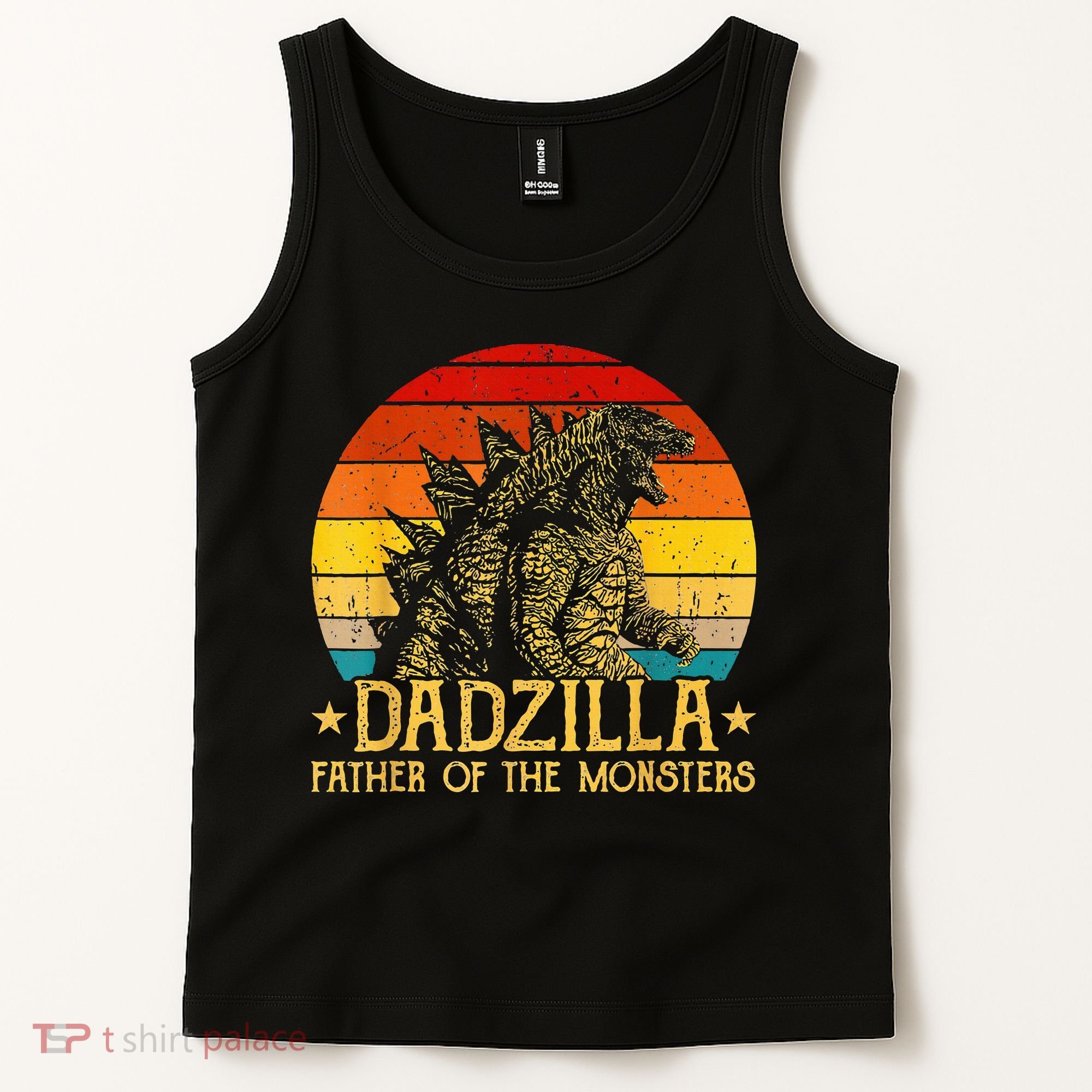 Dadzilla Father Of The Monsters Retro Tank Top
