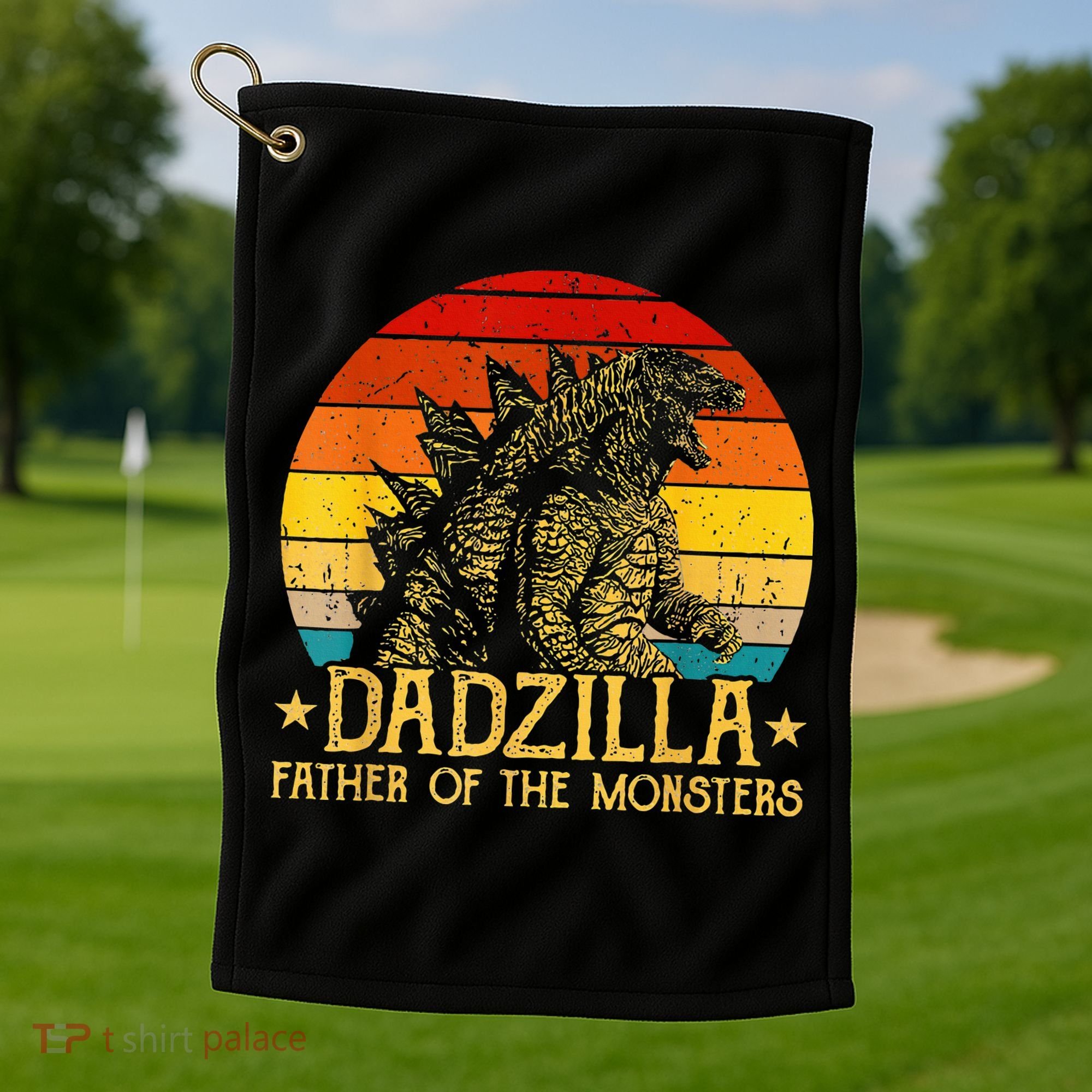 Dadzilla Father Of The Monsters Retro Golf Towel