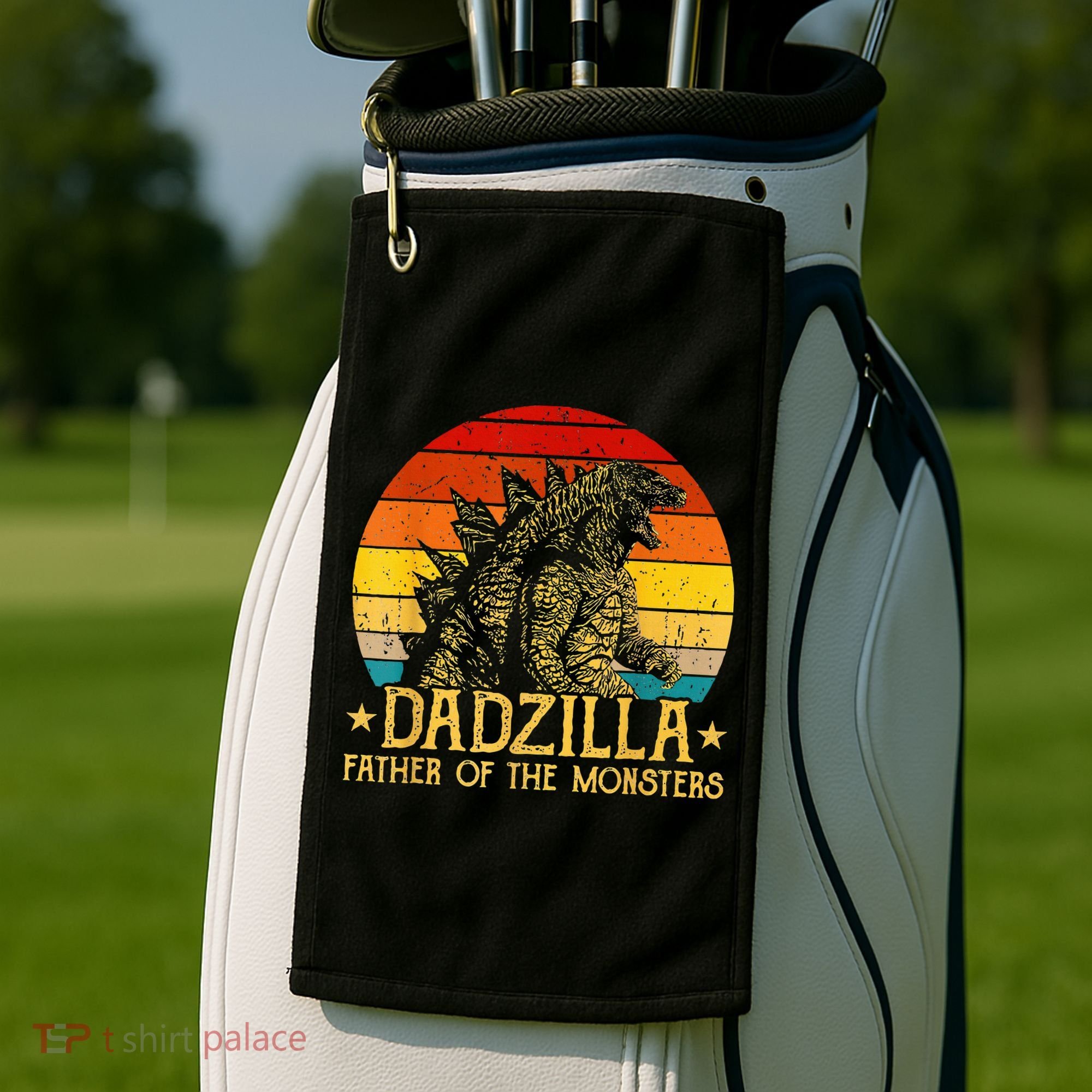 Dadzilla Father Of The Monsters Retro Golf Towel