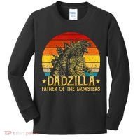 Dadzilla Father Of The Monsters Retro Kids Long Sleeve Shirt thumb 0