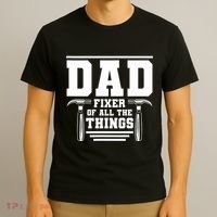 Dad Fixer Of All The Things Handyman Dads T-Shirt thumb 3