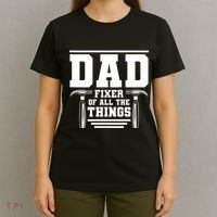 Dad Fixer Of All The Things Handyman Dads T-Shirt thumb 4