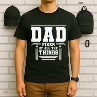 Dad Fixer Of All The Things Handyman Dads T-Shirt thumb 6