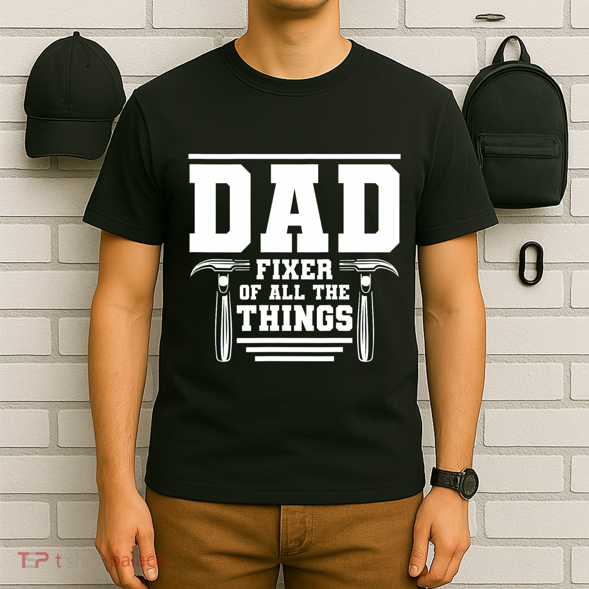 Dad Fixer Of All The Things Handyman Dads T-Shirt