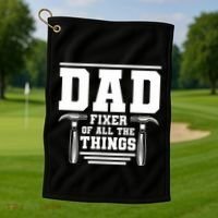 Dad Fixer Of All The Things Handyman Dads Golf Towel thumb 1