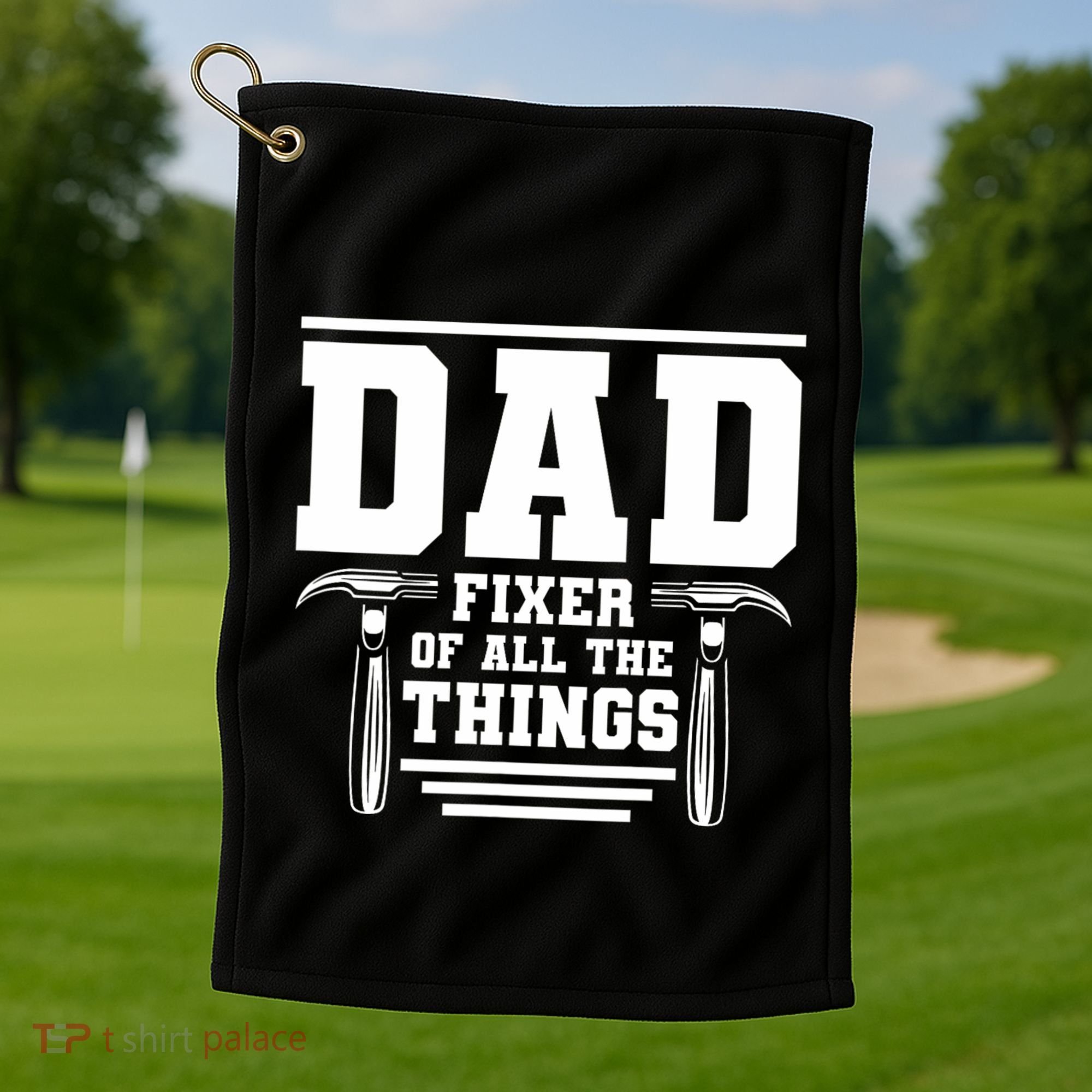 Dad Fixer Of All The Things Handyman Dads Golf Towel