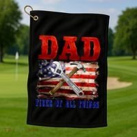 Dad Fixer Of All Things Funny Father Day Golf Towel thumb 1