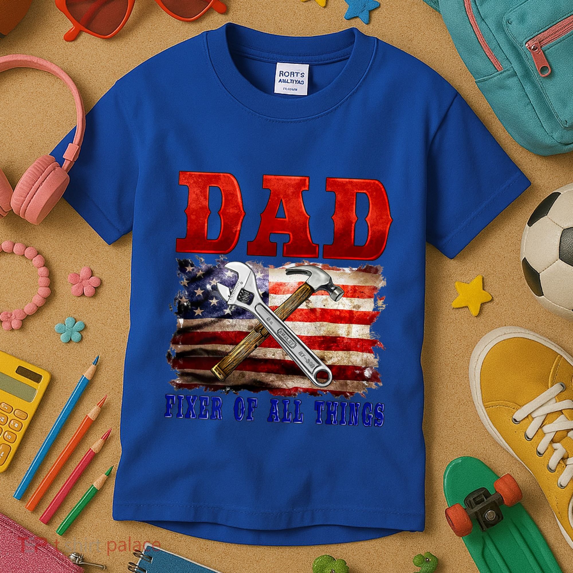 Dad Fixer Of All Things Funny Father Day Kids T-Shirt