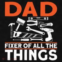 Dad Fixer Of All The Things Handyman Dads Dad Fixer Ladies PosiCharge Tri-Blend Wicking Tank thumb 2