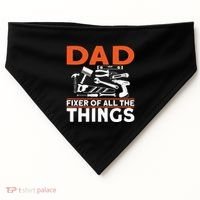 Dad Fixer Of All The Things Handyman Dads Dad Fixer USA-Made Doggie Bandana thumb 0