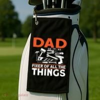 Dad Fixer Of All The Things Handyman Dads Dad Fixer Golf Towel thumb 2