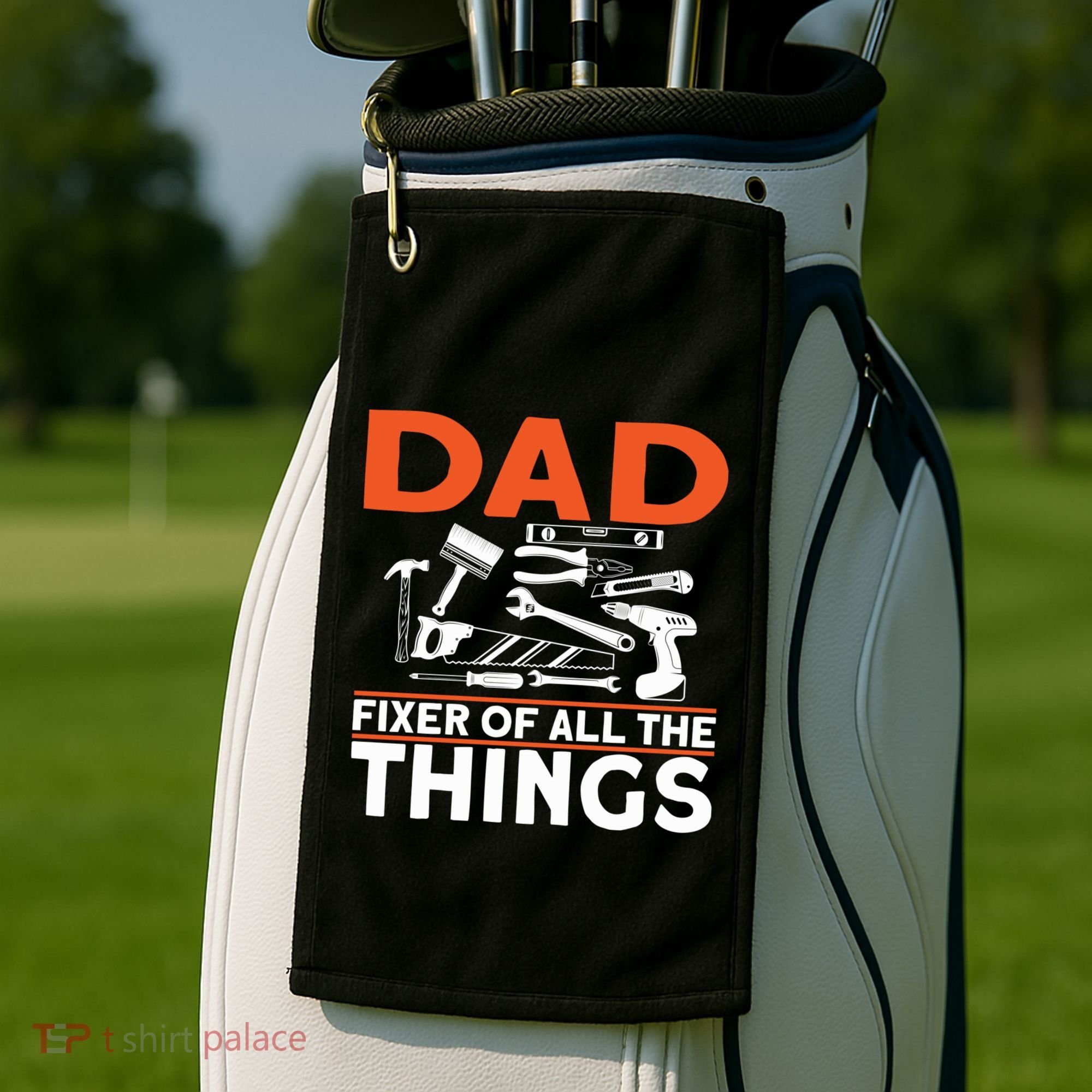 Dad Fixer Of All The Things Handyman Dads Dad Fixer Golf Towel
