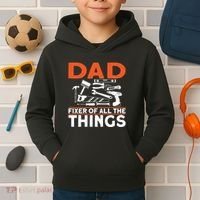 Dad Fixer Of All The Things Handyman Dads Dad Fixer Kids Hoodie thumb 2