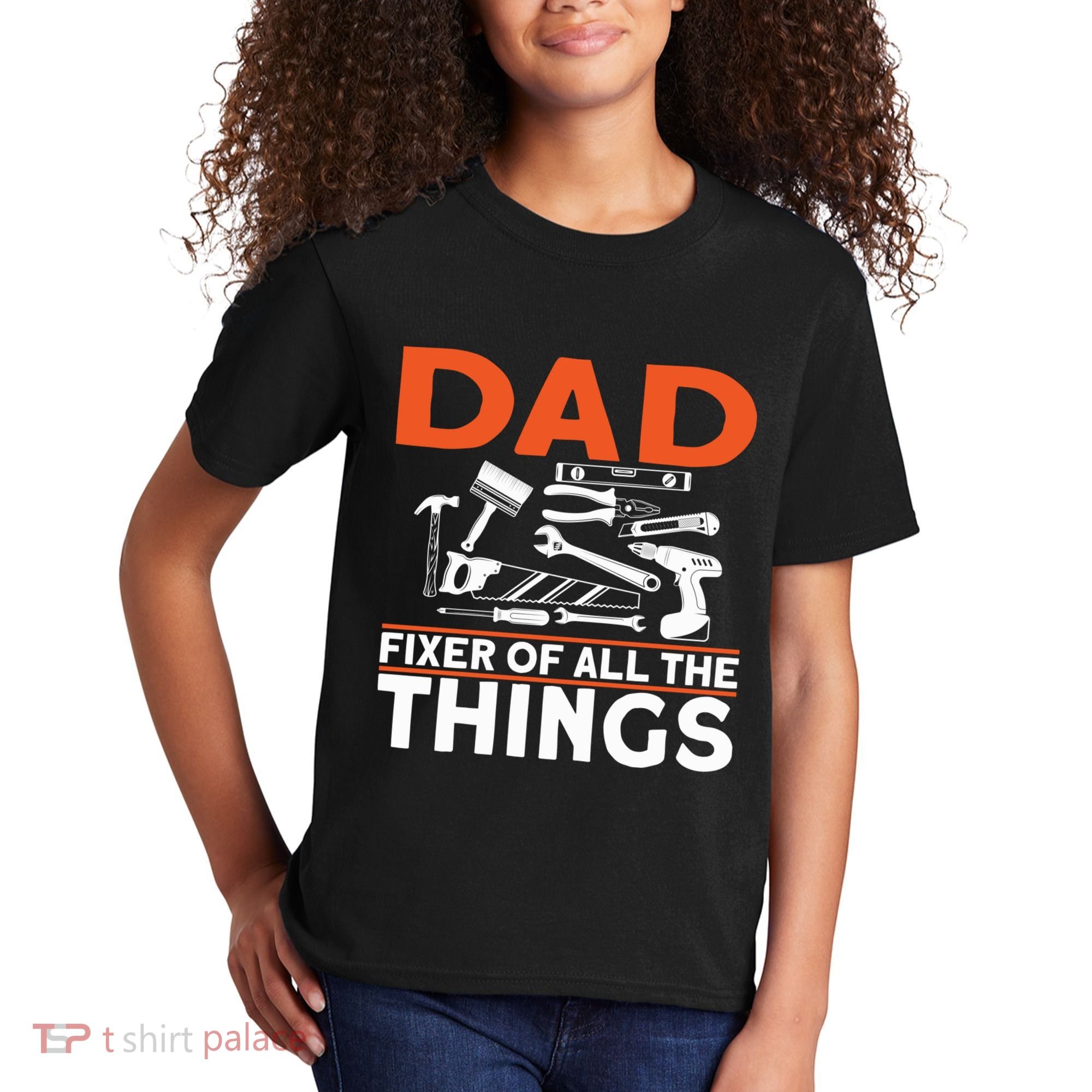 Dad Fixer Of All The Things Handyman Dads Dad Fixer Kids T-Shirt