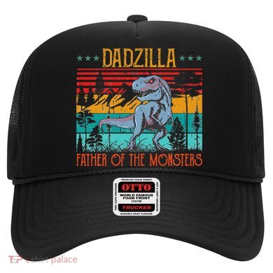 Dadzilla Father Of The Monsters Vintage Dino Dad Fathers Day Hat