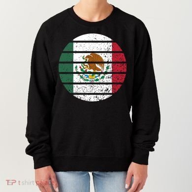 Distressed Flag Of Mexico Circle Women's Sweatshirt