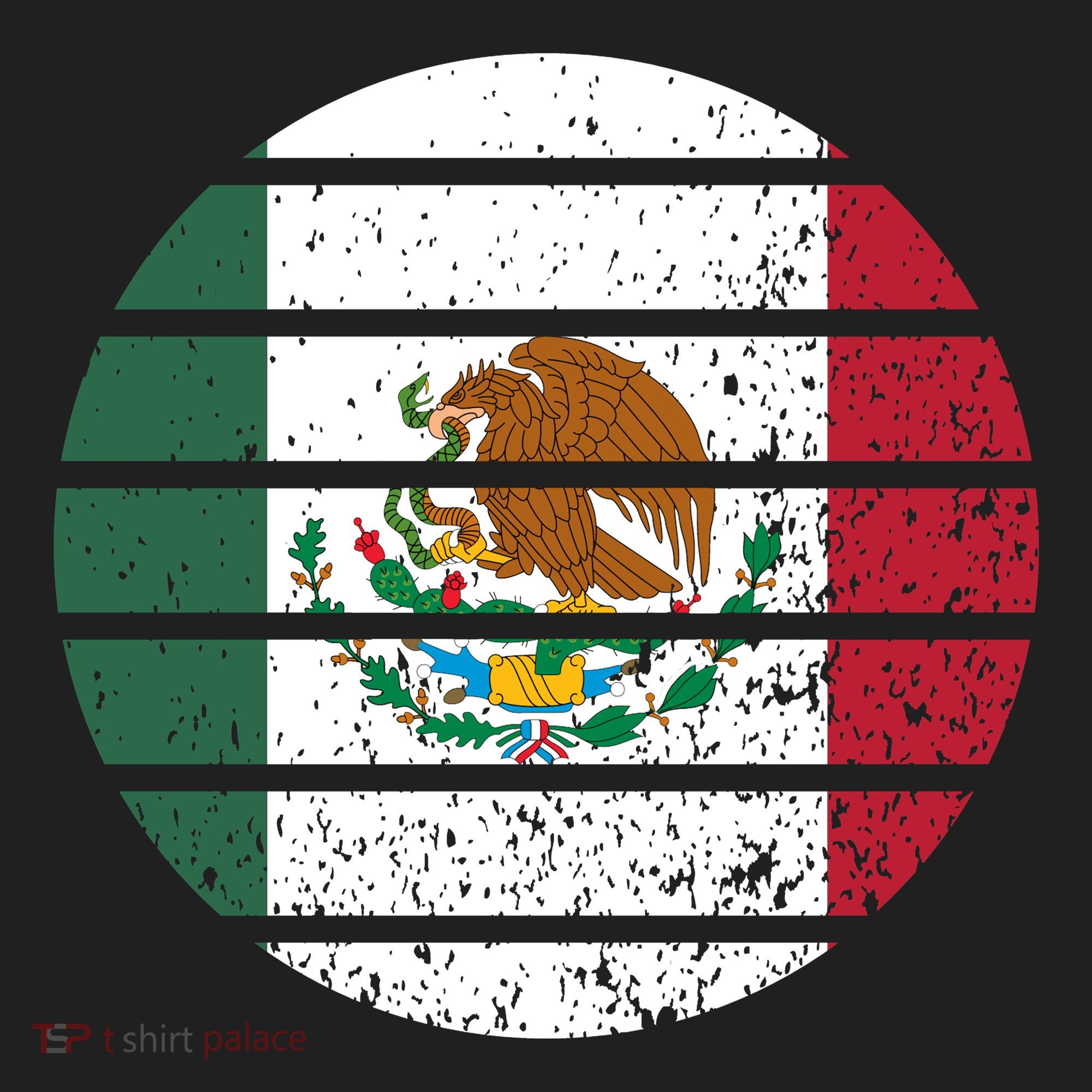 Distressed Flag Of Mexico Circle Women's Sweatshirt