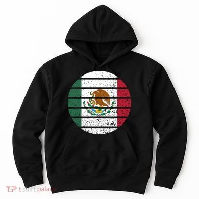 Distressed Flag Of Mexico Circle Hoodie