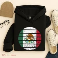 Distressed Flag Of Mexico Circle Hoodie thumb 4