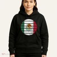 Distressed Flag Of Mexico Circle Hoodie thumb 5