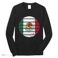 Distressed Flag Of Mexico Circle Long Sleeve Shirt thumb 0