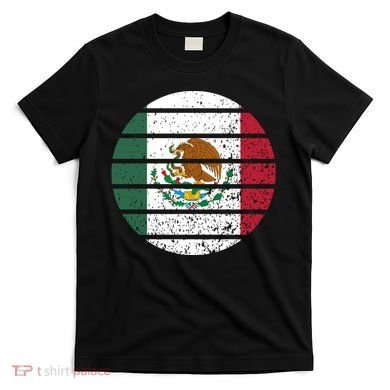 Distressed Flag Of Mexico Circle T-Shirt