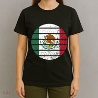 Distressed Flag Of Mexico Circle T-Shirt thumb 4