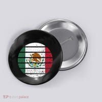 Distressed Flag Of Mexico Circle Button thumb 0