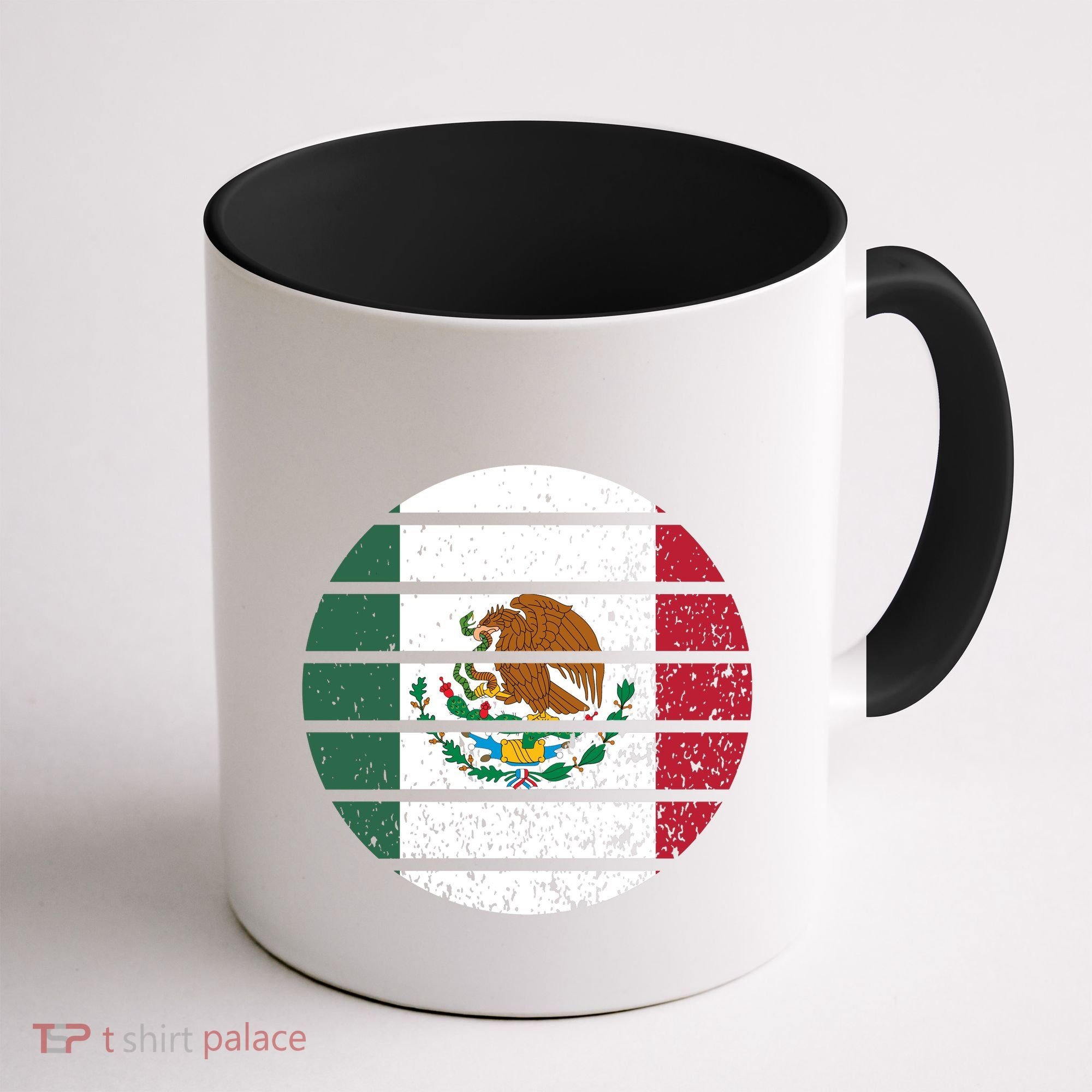 Distressed Flag Of Mexico Circle Coffee Mug