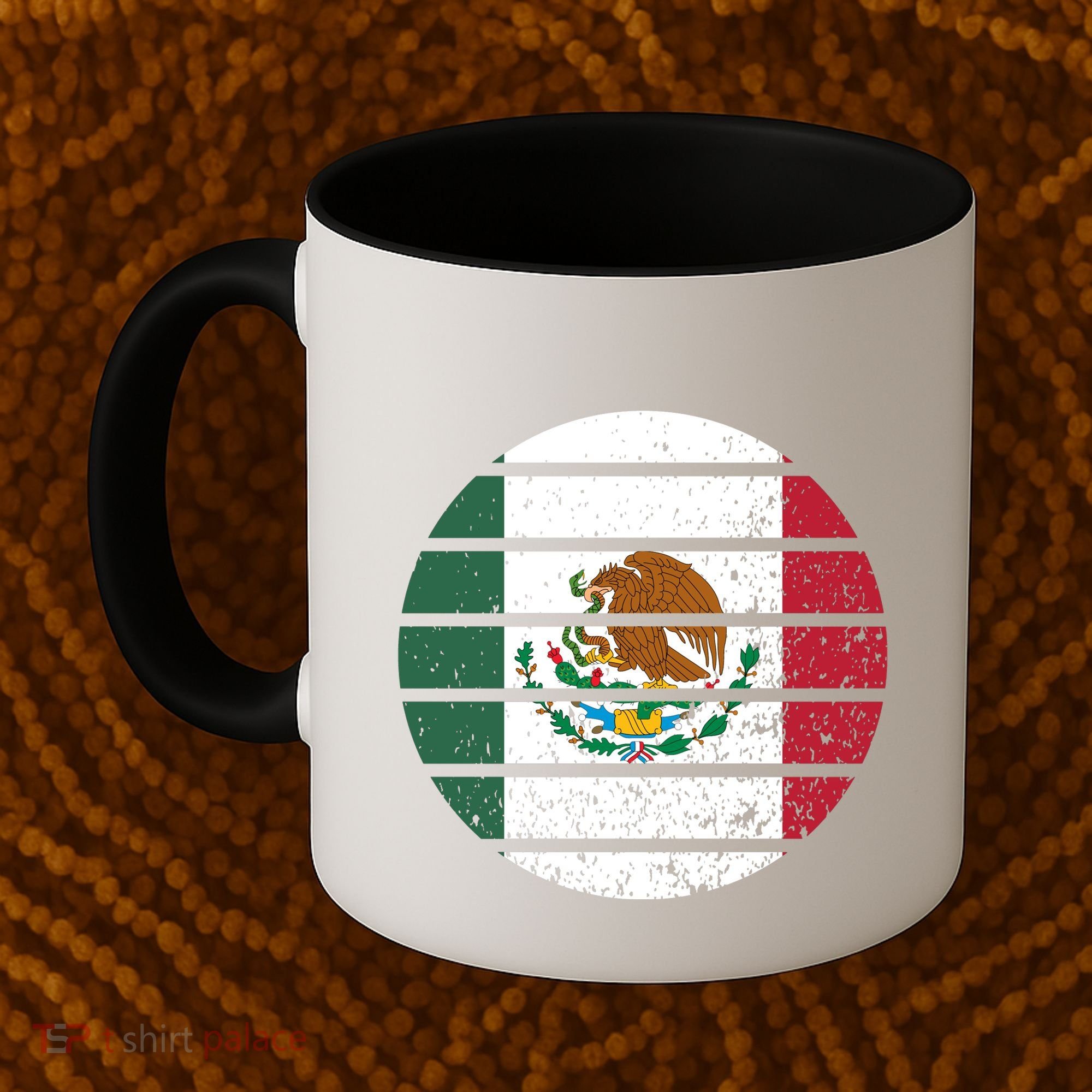 Distressed Flag Of Mexico Circle Coffee Mug