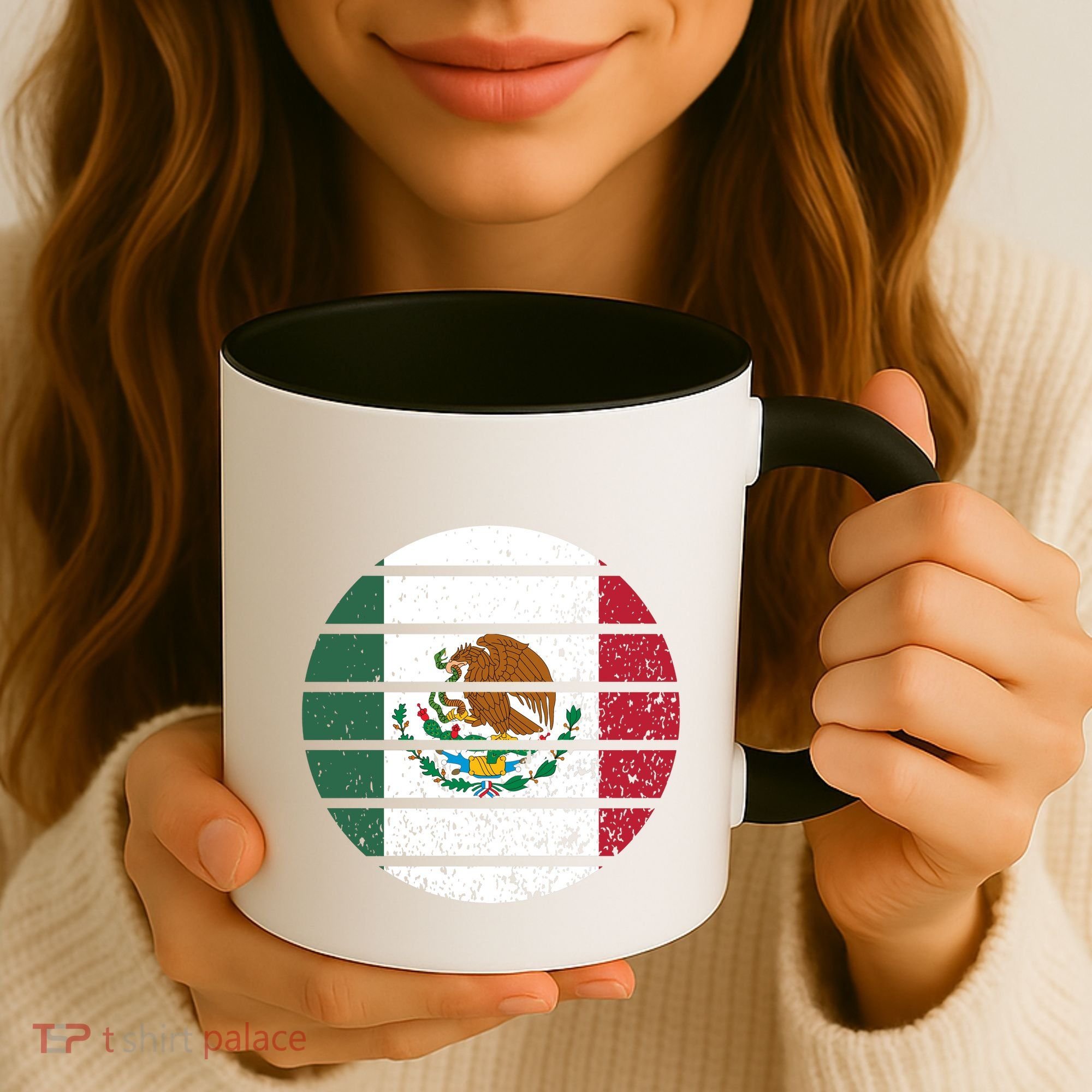 Distressed Flag Of Mexico Circle Coffee Mug