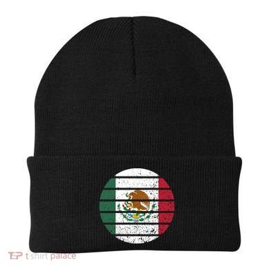 Distressed Flag Of Mexico Circle Beanie