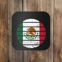 Distressed Flag Of Mexico Circle Coaster thumb 0