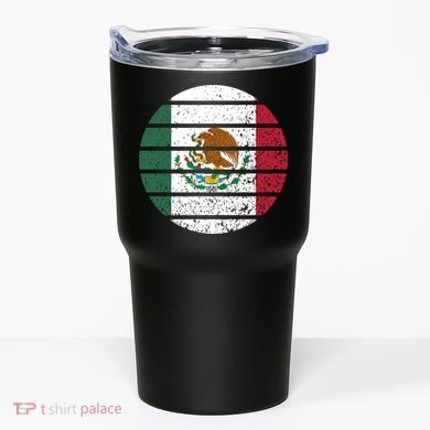 Distressed Flag Of Mexico Circle Tumbler