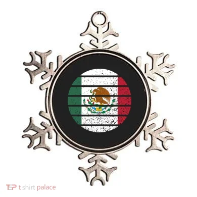 Distressed Flag Of Mexico Circle Ornament